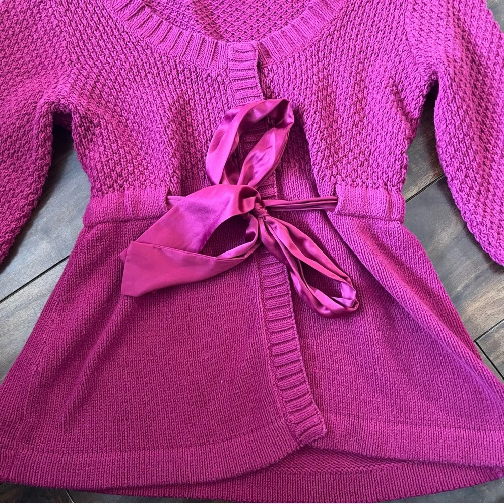 Elle Fuchsia Knit Sweater - Picture 3 of 4